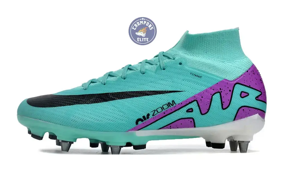 Air Zoom Mercurial Superfly 9 SG-PRO Peak Ready - Turquoise/Rose/Noir/Blanc - Image 5