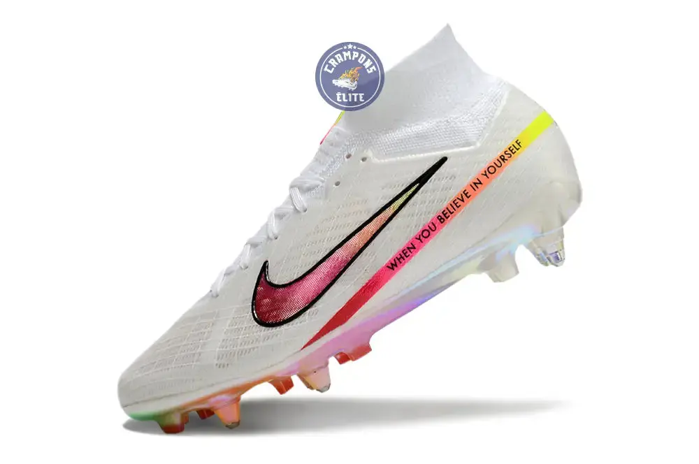 Air Zoom Mercurial Superfly 9 x Rashford Anticlog SG - Blanc/Rose/Orange/Jaune - Image 5