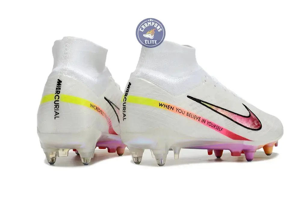Air Zoom Mercurial Superfly 9 x Rashford Anticlog SG - Blanc/Rose/Orange/Jaune - Image 6