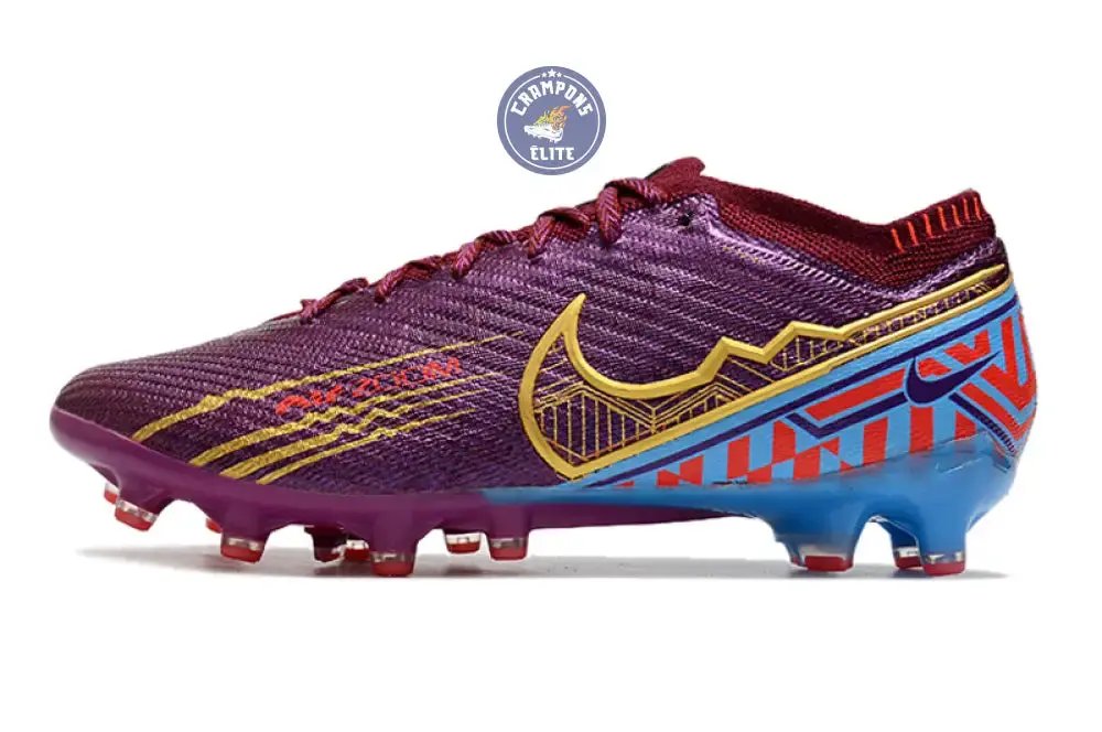 Air Zoom Mercurial Vapor 15 AG Mbappé Personal Edition - Bordeaux/Doré - Image 5