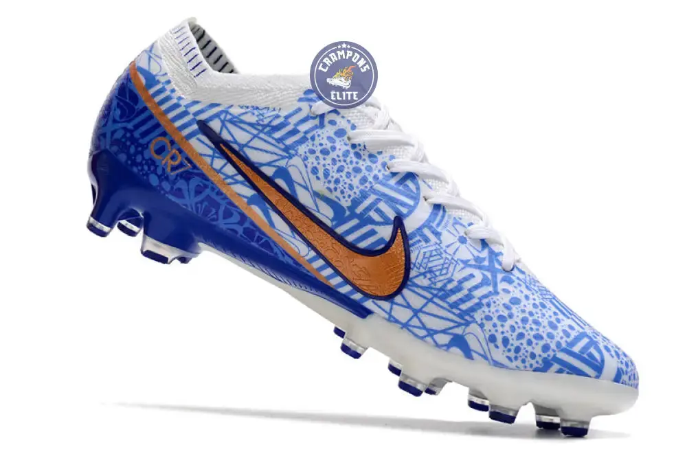 Air Zoom Mercurial Vapor 15 AG-PRO CR7 Personal Edition - Blanc/Cuivré/Bleu - Image 3