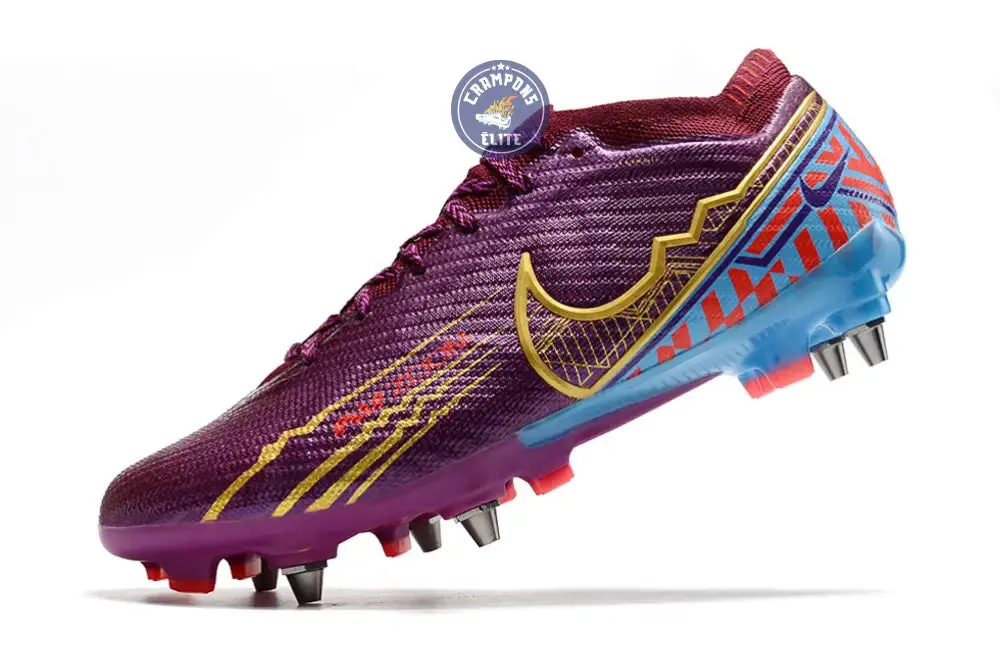 Air Zoom Mercurial Vapor 15 SG Mbappé Personal Edition - Bordeaux/Doré - Image 4