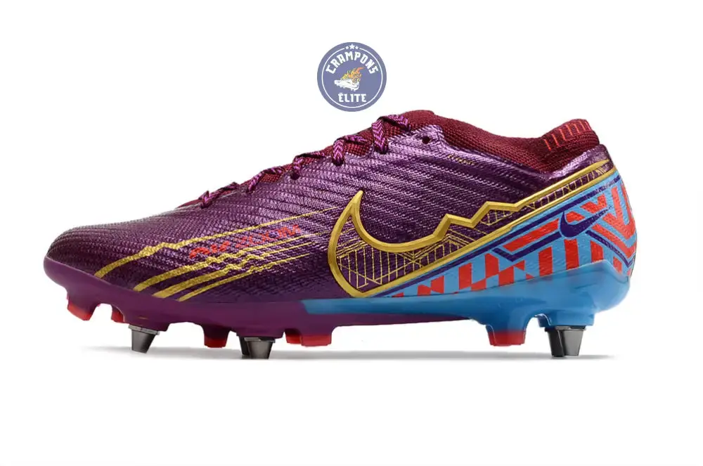 Air Zoom Mercurial Vapor 15 SG Mbappé Personal Edition - Bordeaux/Doré - Image 5