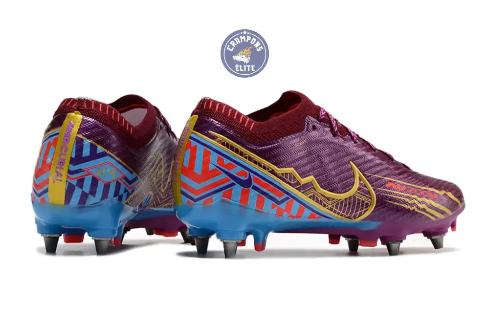 Air Zoom Mercurial Vapor 15 SG Mbappé Personal Edition - Bordeaux/Doré - Image 6
