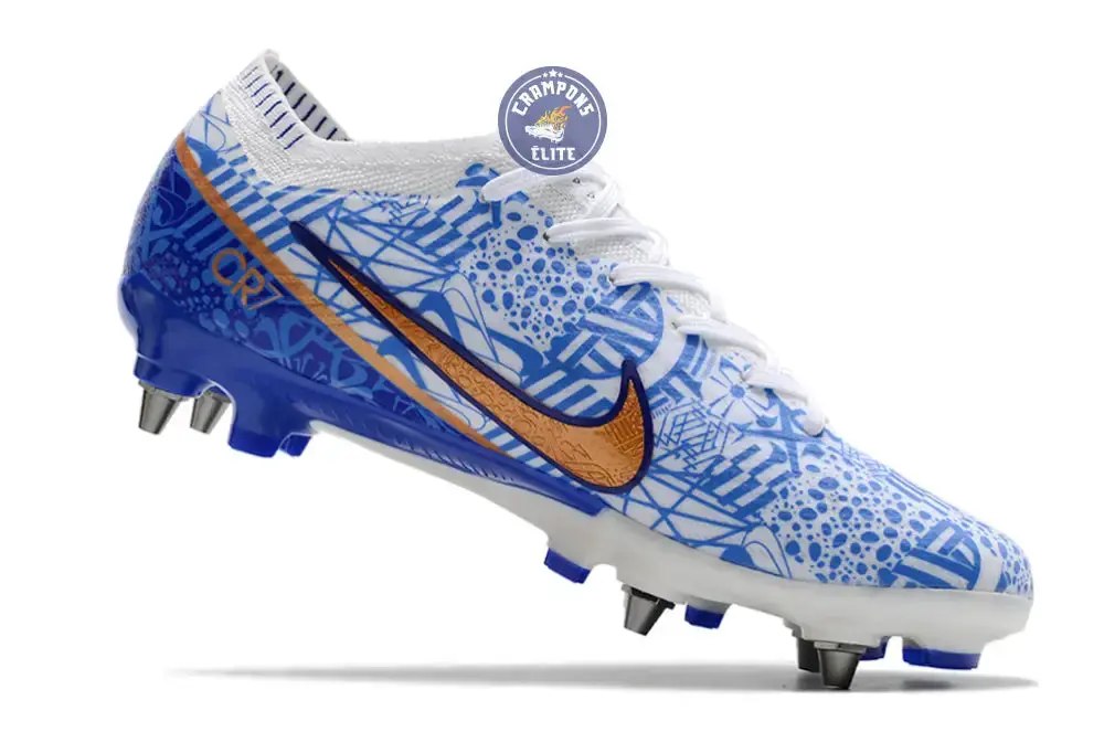 Air Zoom Mercurial Vapor 15 SG-PRO CR7 Personal Edition - Blanc/Cuivré/Bleu - Image 3