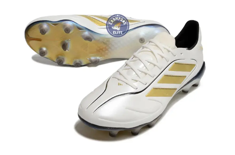 Copa Pure 3 Elite FG Luxe Control Teaser - Blanc/Matte Gold/Noir ÉDITION LIMITÉE - Image 2