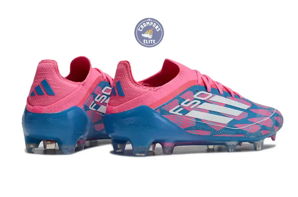 F50 Elite Lacets FG Reemergence - Bleu/Blanc/Rose - Image 6