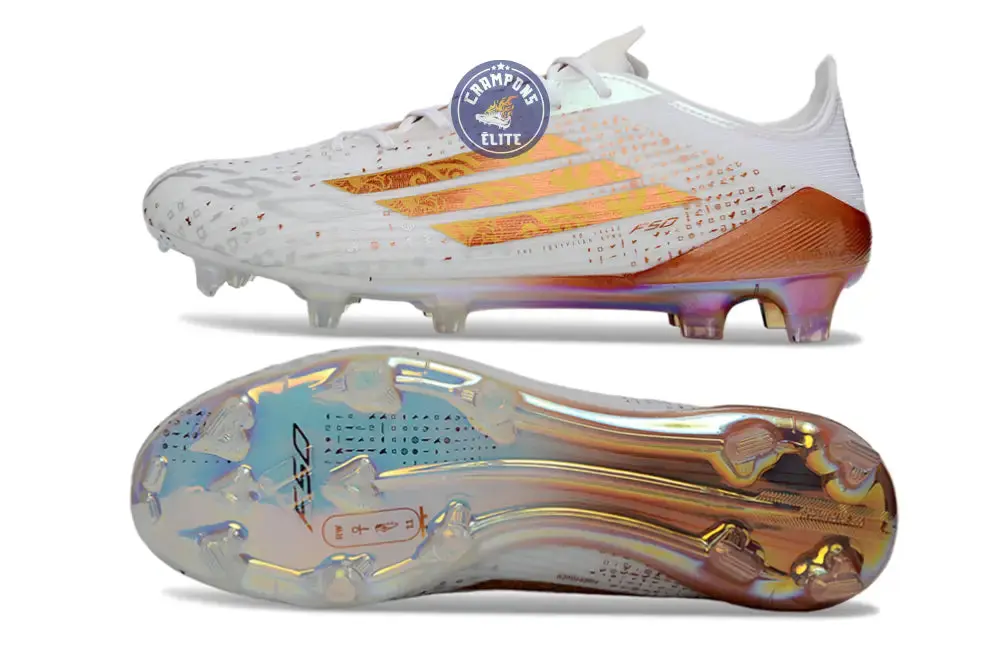 F50 ELITE FG x MOHAMED SALAH AFCON - BLANC/BRONZE ÉDITION LIMITÉE - Image 3