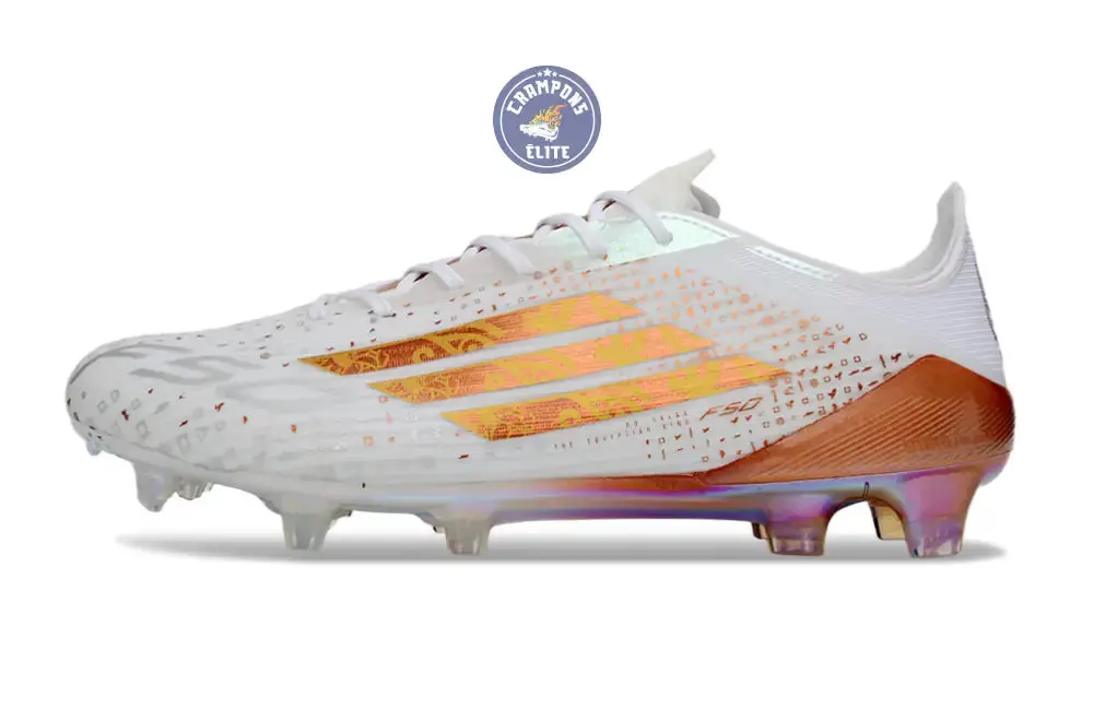 F50 ELITE FG x MOHAMED SALAH AFCON - BLANC/BRONZE ÉDITION LIMITÉE - Image 4