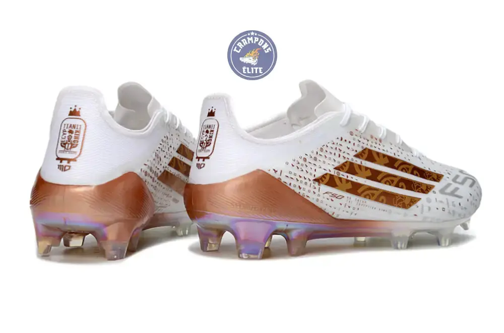 F50 ELITE FG x MOHAMED SALAH AFCON - BLANC/BRONZE ÉDITION LIMITÉE - Image 7