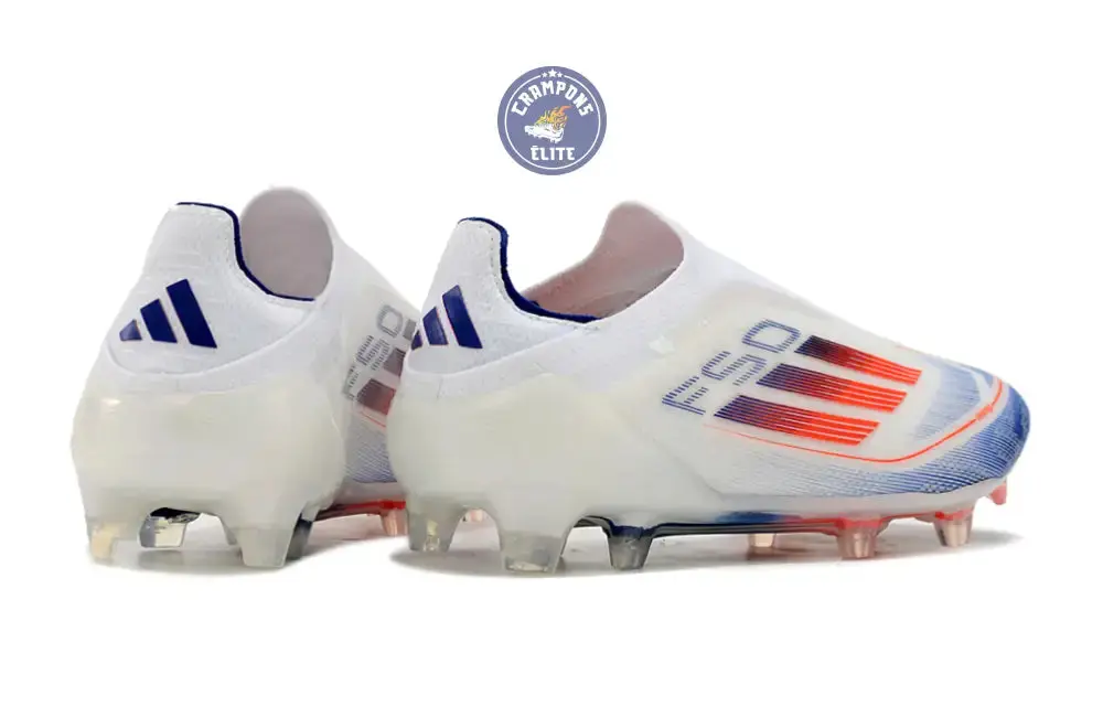 F50 Elite Laceless FG Advancement - Blanc/Rouge/Bleu - Image 5