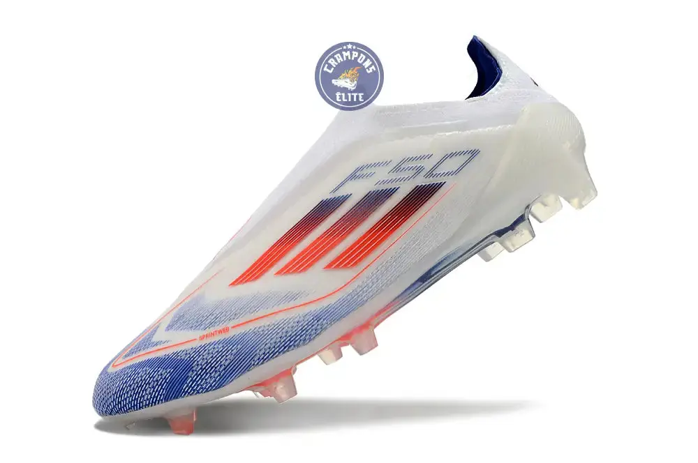 F50 Elite Laceless FG Advancement - Blanc/Rouge/Bleu - Image 6