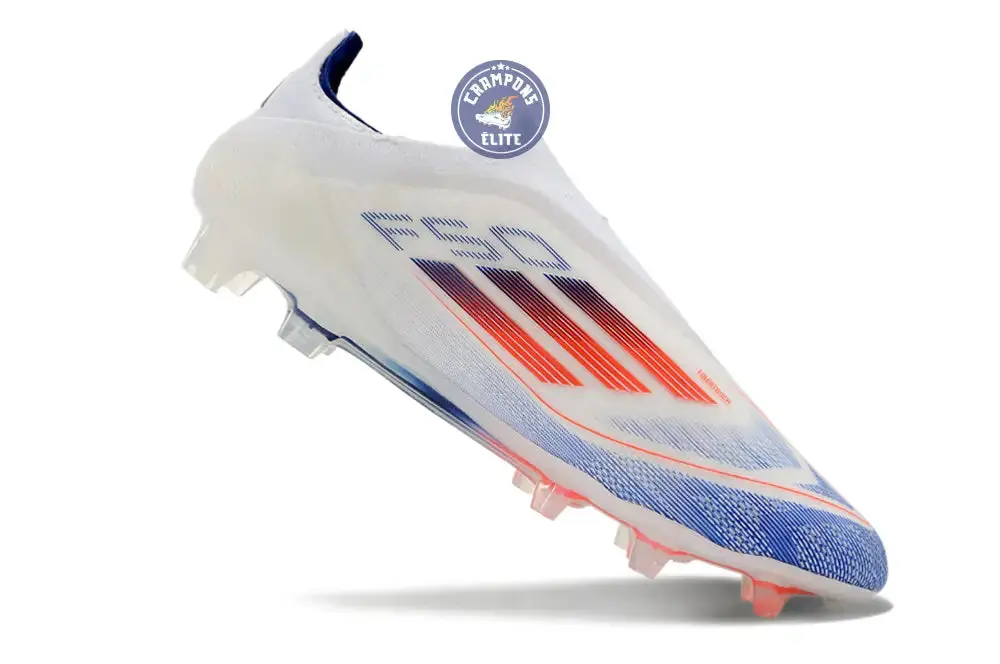 F50 Elite Laceless FG Advancement - Blanc/Rouge/Bleu - Image 7