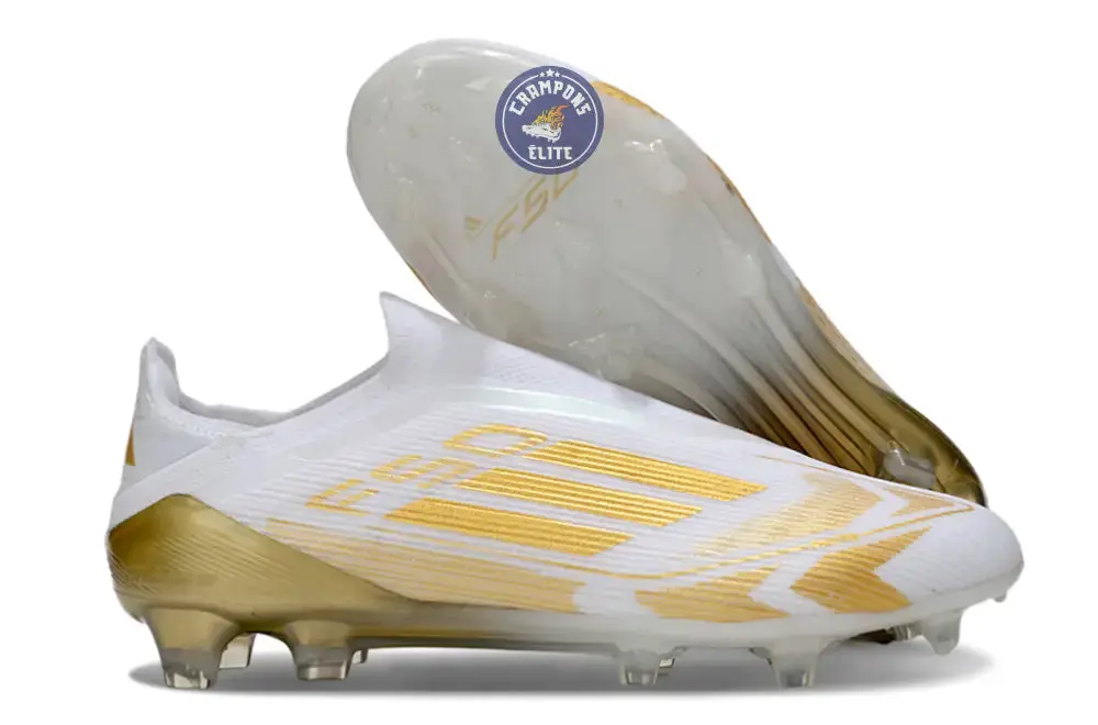 F50 Elite Laceless FG - Blanc/Doré