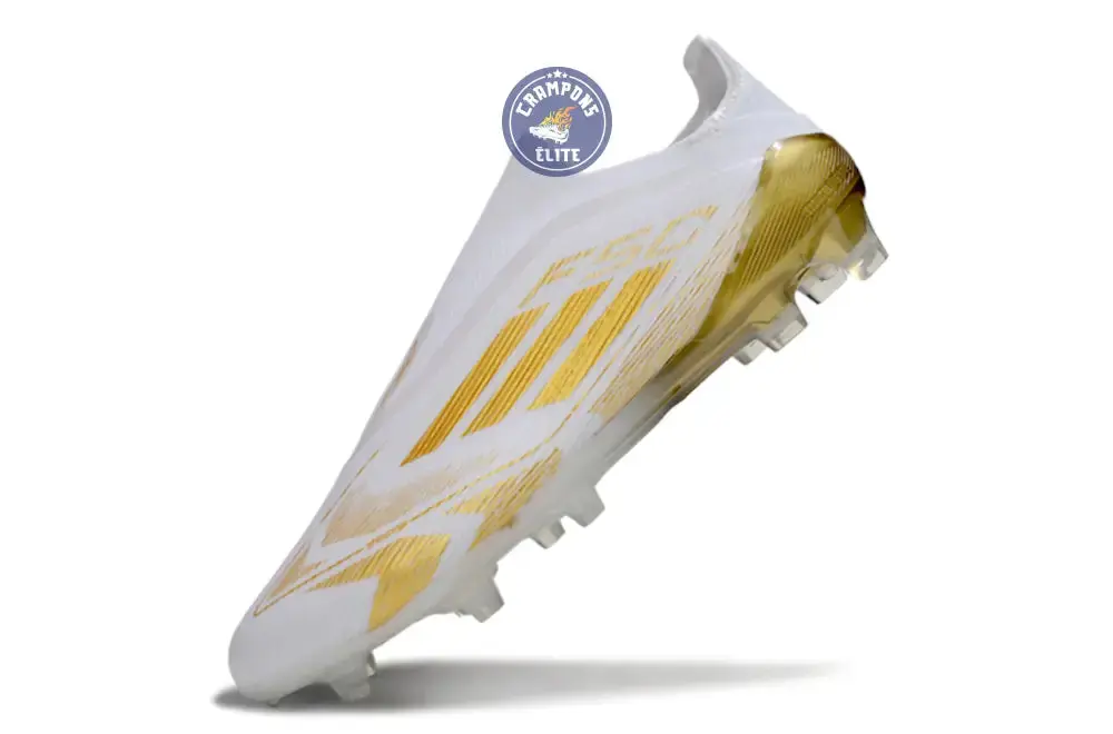 F50 Elite Laceless FG - Blanc/Doré - Image 4