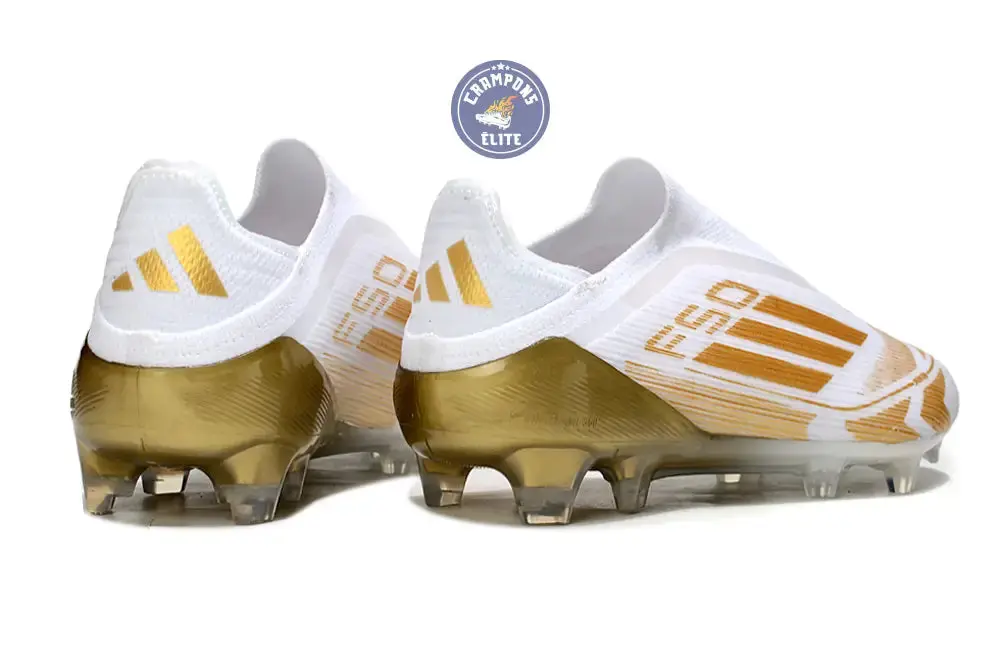F50 Elite Laceless FG - Blanc/Doré - Image 6