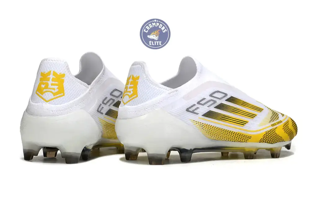 F50 Elite Laceless FG - Blanc/Jaune/Noir - Image 6