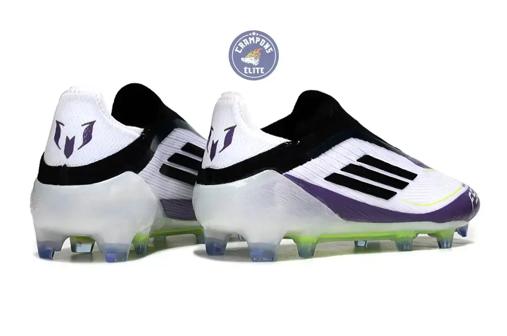 F50 Elite Laceless FG - Blanc/Violet/Vert - Image 6