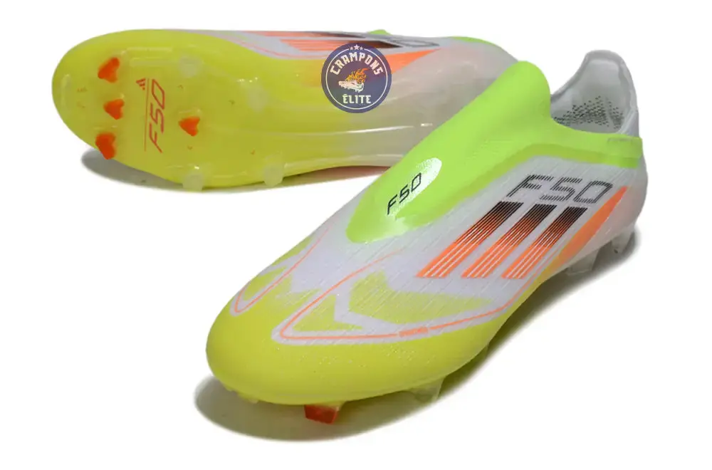 F50 Elite Laceless FG - Blanc/Orange/Vert/Jaune - Image 2