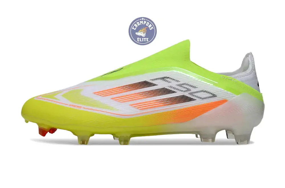 F50 Elite Laceless FG - Blanc/Orange/Vert/Jaune - Image 5