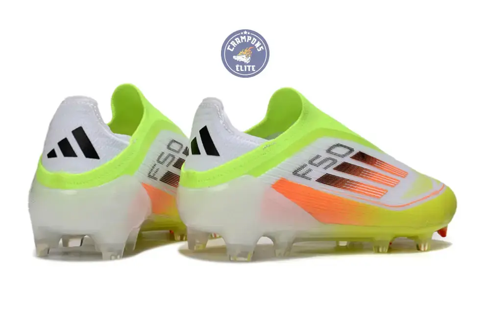 F50 Elite Laceless FG - Blanc/Orange/Vert/Jaune - Image 6