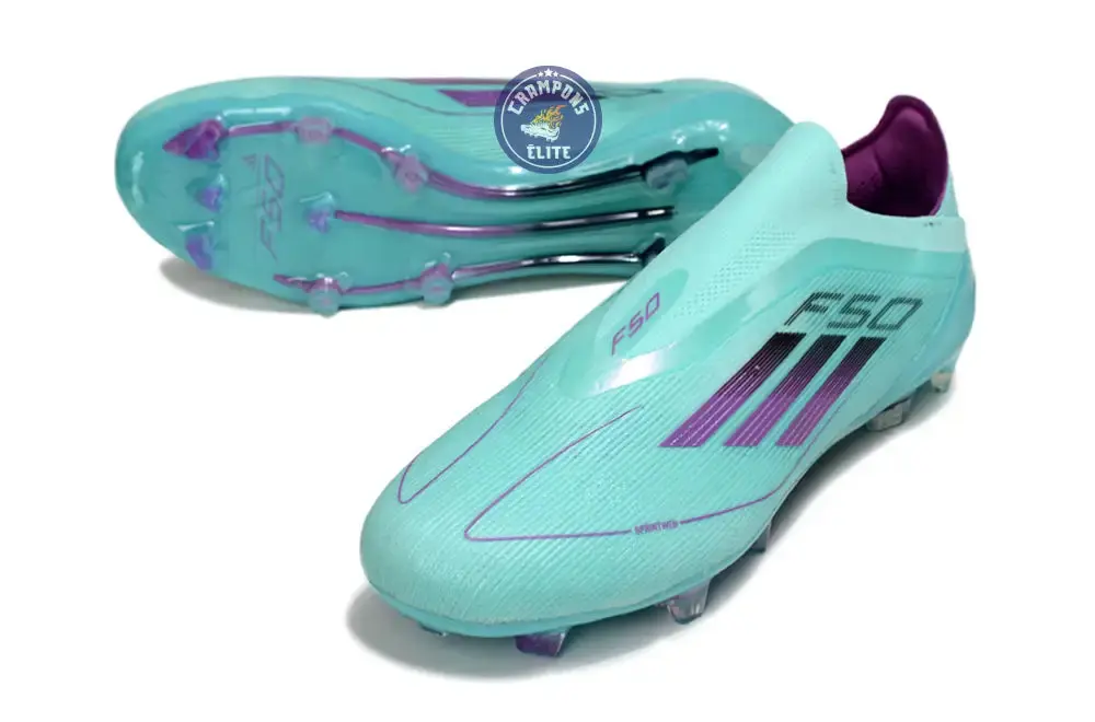 F50 Elite Laceless FG - Bleu/Violet - Image 2