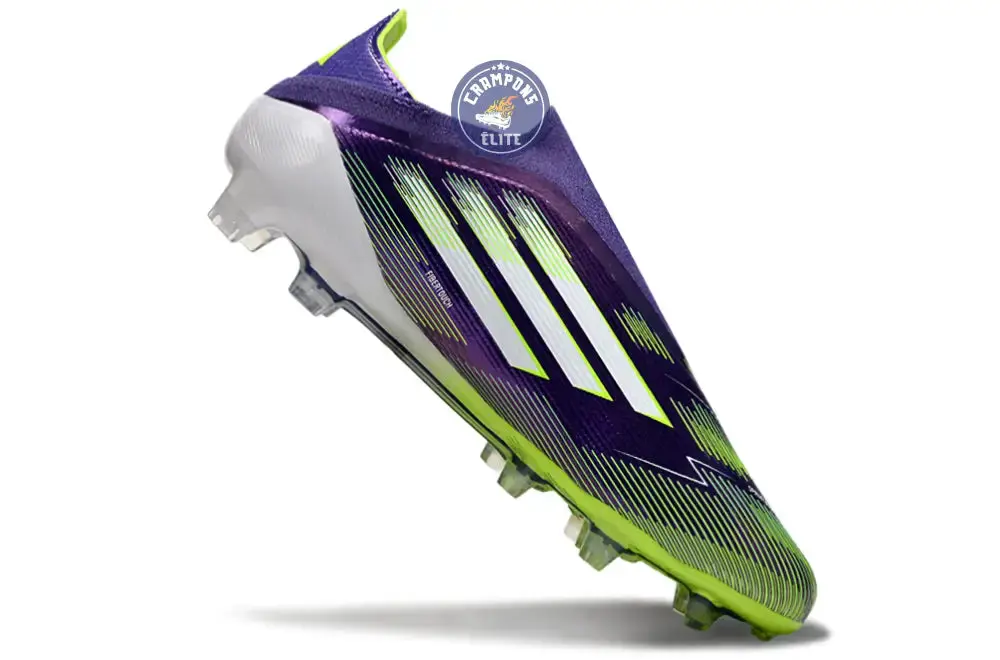 F50 Elite Laceless FG - Radiant Blaze- Violet/Vert/Blanc - Image 3