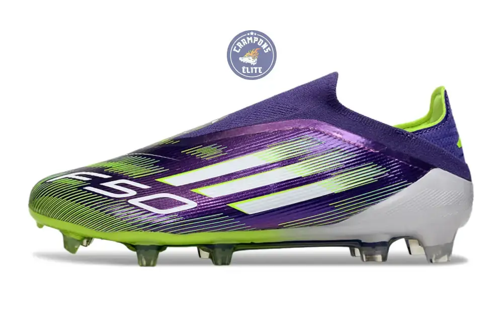 F50 Elite Laceless FG - Radiant Blaze- Violet/Vert/Blanc - Image 5