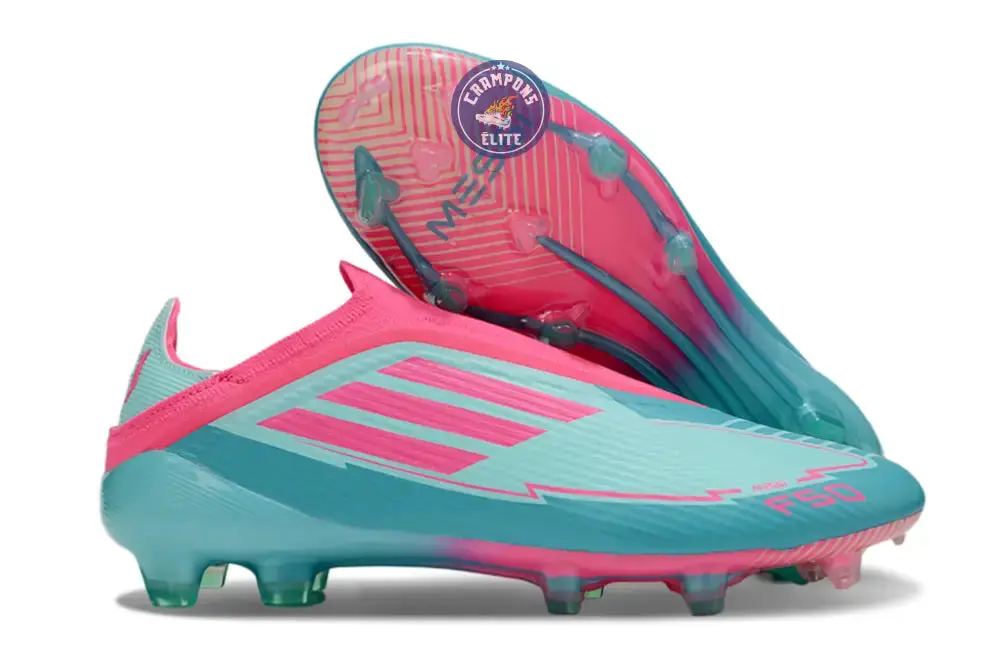 F50 Elite Laceless La Vida Tropical FG - Bleu/Bleu Turquoise/Rose