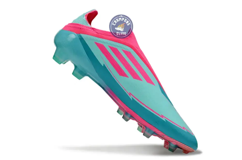 F50 Elite Laceless La Vida Tropical FG - Bleu/Bleu Turquoise/Rose - Image 6