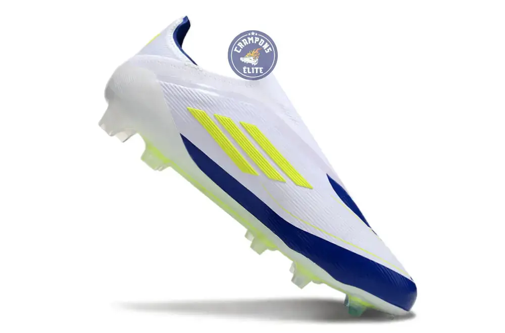 F50 Elite Laceless FG Messi - Blanc/Jaune/Violet - Image 4
