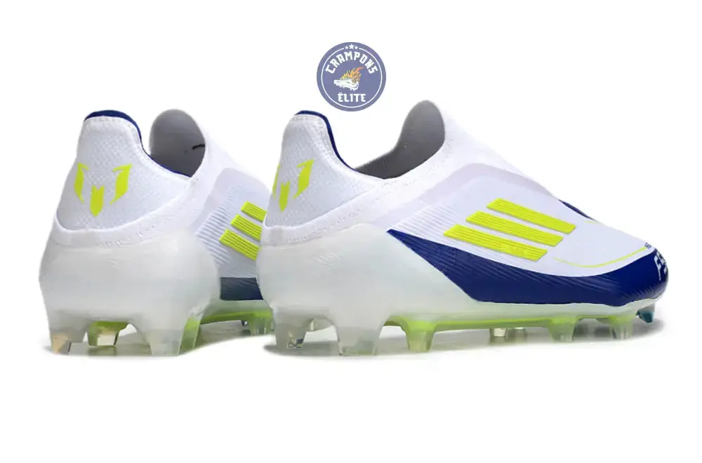 F50 Elite Laceless FG Messi - Blanc/Jaune/Violet - Image 6