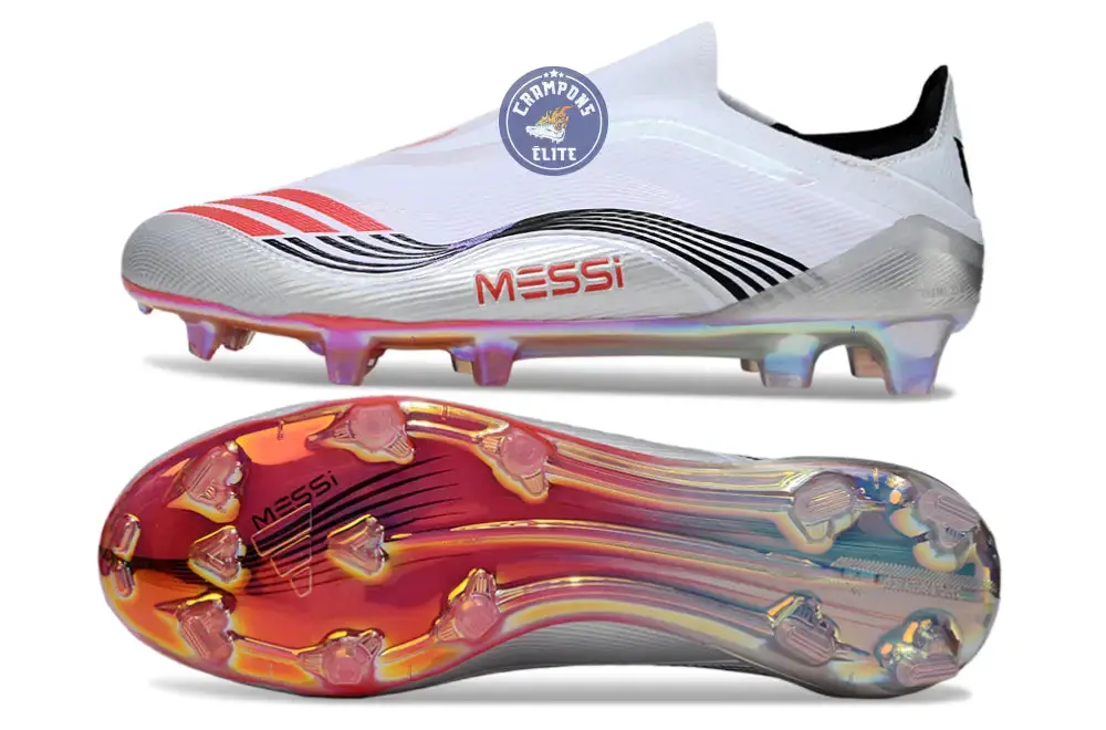 F50 Elite Laceless FG - Messi Prestig10 - Blanc/Noir/Rouge - Image 3