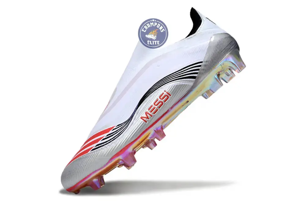 F50 Elite Laceless FG - Messi Prestig10 - Blanc/Noir/Rouge - Image 4