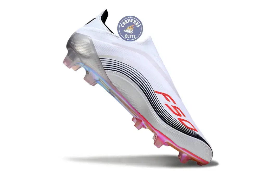 F50 Elite Laceless FG - Messi Prestig10 - Blanc/Noir/Rouge - Image 5