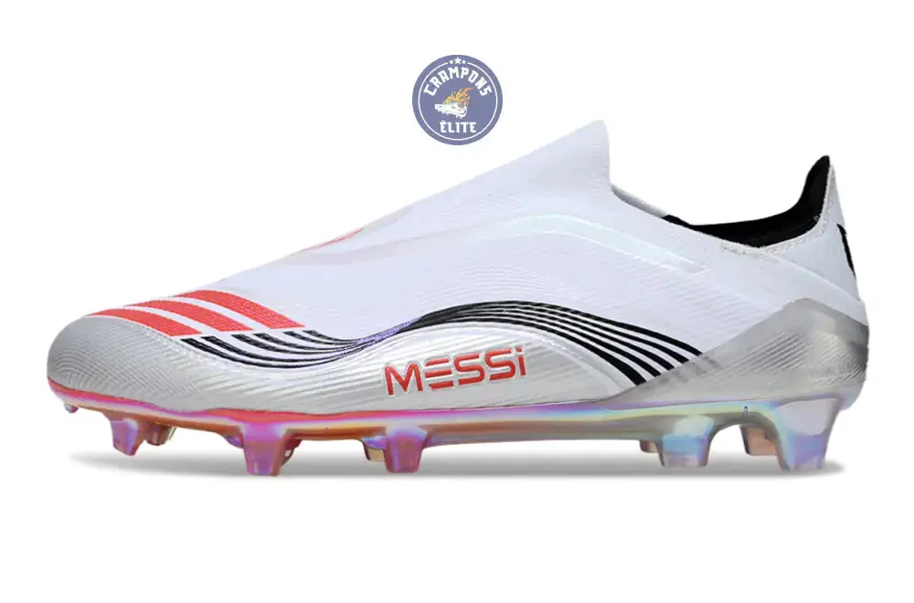 F50 Elite Laceless FG - Messi Prestig10 - Blanc/Noir/Rouge - Image 6
