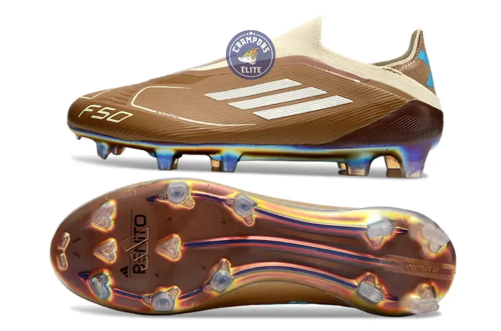 F50 Elite Laceless FG Messi X Bad Bunny Elite FG - Cardboard/Blanc/Turquoise ÉDITION LIMITÉE - Image 2