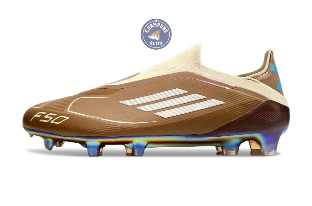 F50 Elite Laceless FG Messi X Bad Bunny Elite FG - Cardboard/Blanc/Turquoise ÉDITION LIMITÉE - Image 3