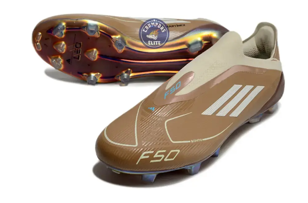 F50 Elite Laceless FG Messi X Bad Bunny Elite FG - Cardboard/Blanc/Turquoise ÉDITION LIMITÉE - Image 6