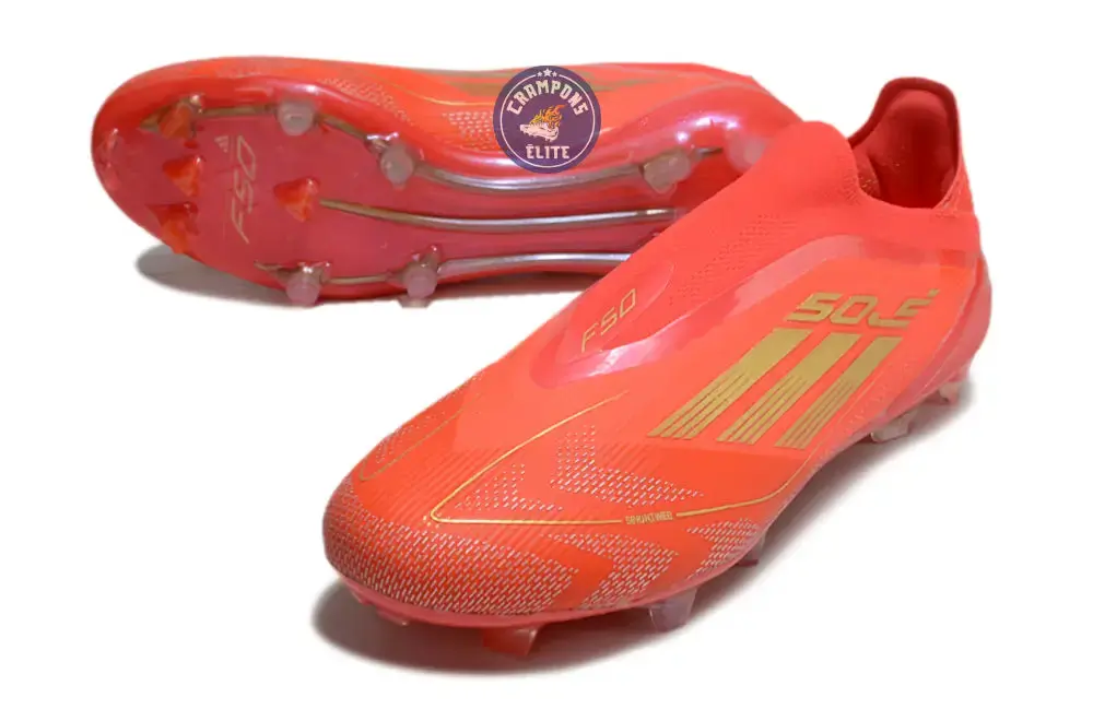 F50 Elite Laceless FG Mo Salah - Rouge/Or - Image 2