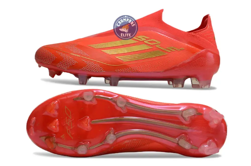 F50 Elite Laceless FG Mo Salah - Rouge/Or - Image 4