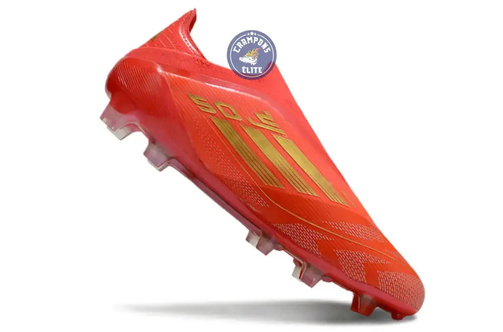 F50 Elite Laceless FG Mo Salah - Rouge/Or - Image 5