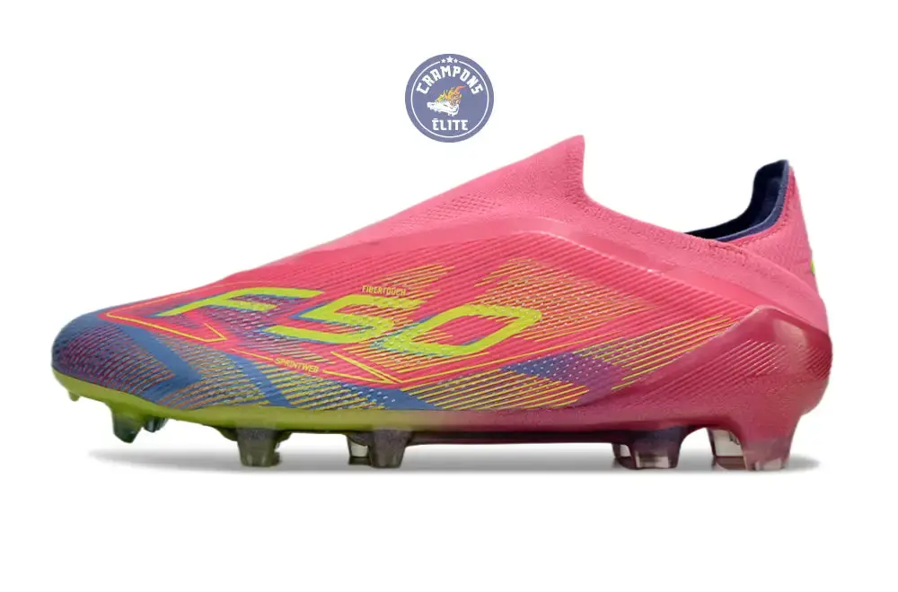 F50 Elite Laceless FG Mystic Victory - Lucid Pink/Lucid Lemon/Blue Fusion - Image 4