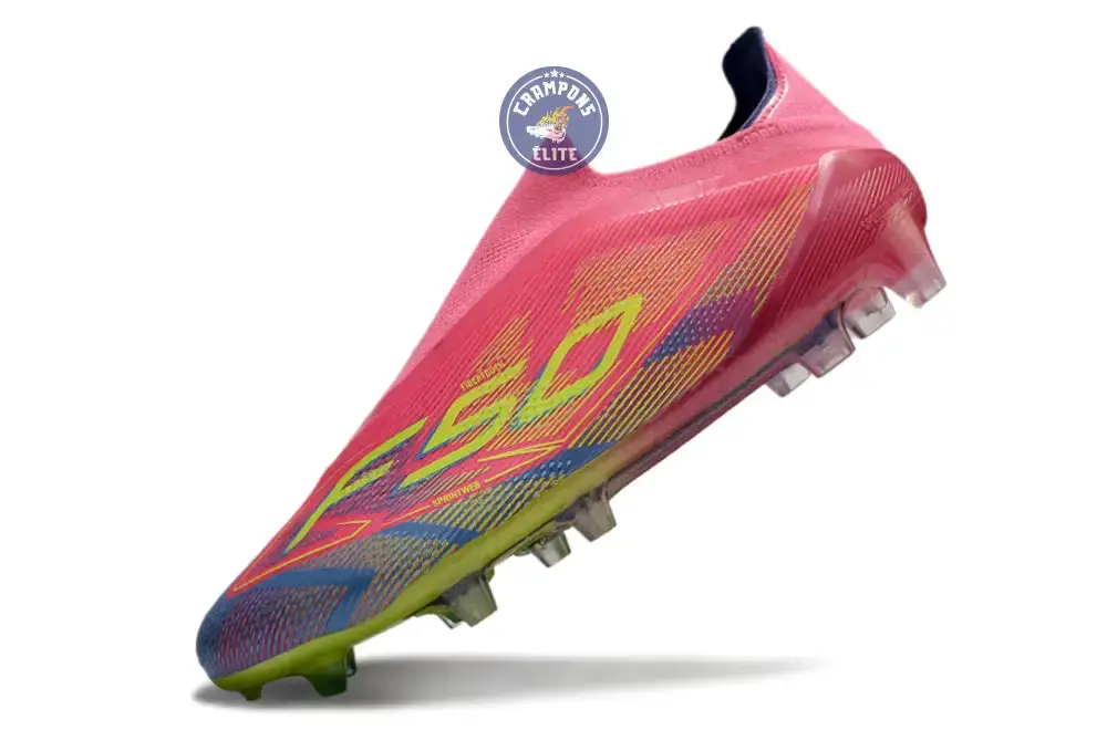 F50 Elite Laceless FG Mystic Victory - Lucid Pink/Lucid Lemon/Blue Fusion - Image 5
