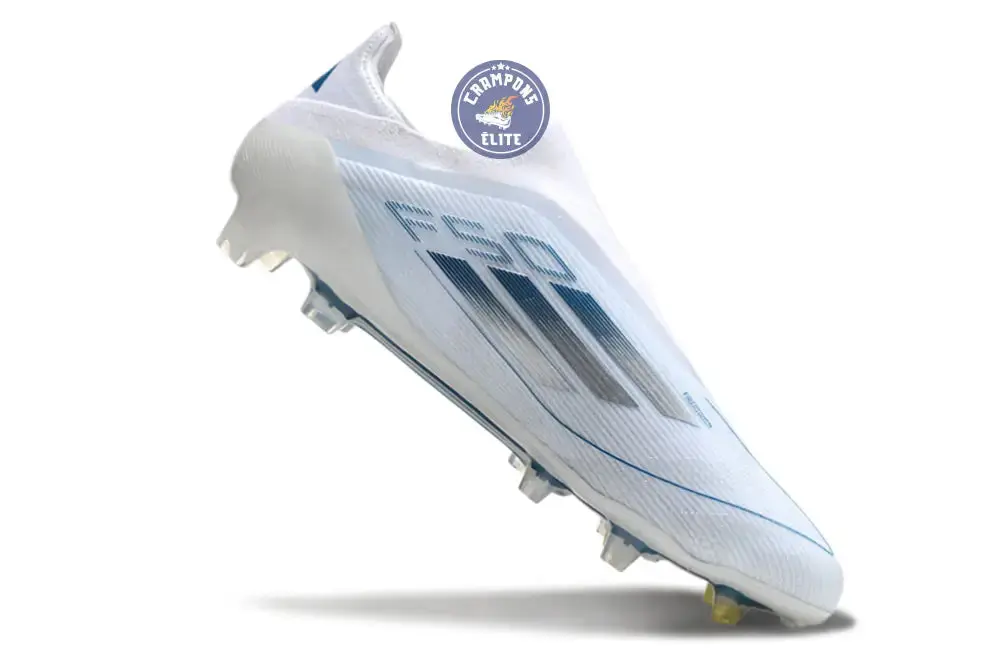 F50 Elite Laceless FG Polar Victory - Blanc/Argenté/Bleu - Image 5