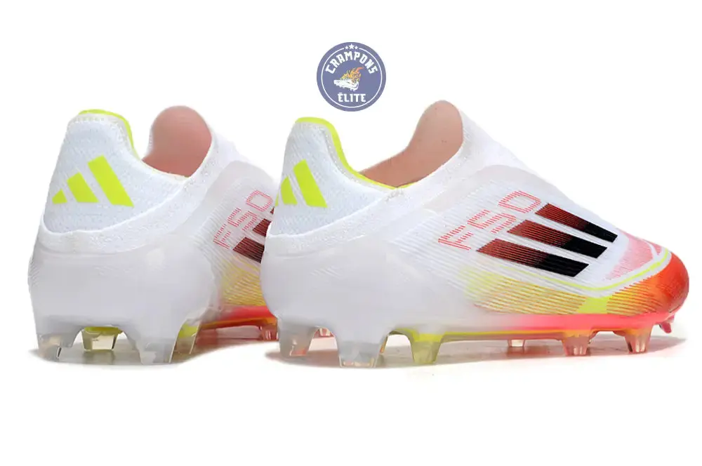 F50 Elite Laceless FG Pure Victory - Blanc/Lucid Red/Jaune - Image 7