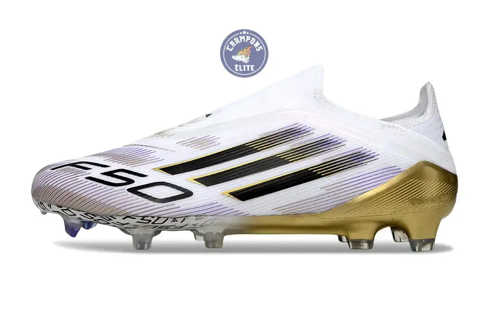 F50 Elite Laceless FG Road to Glory - Blanc/Noir/Doré - Image 5