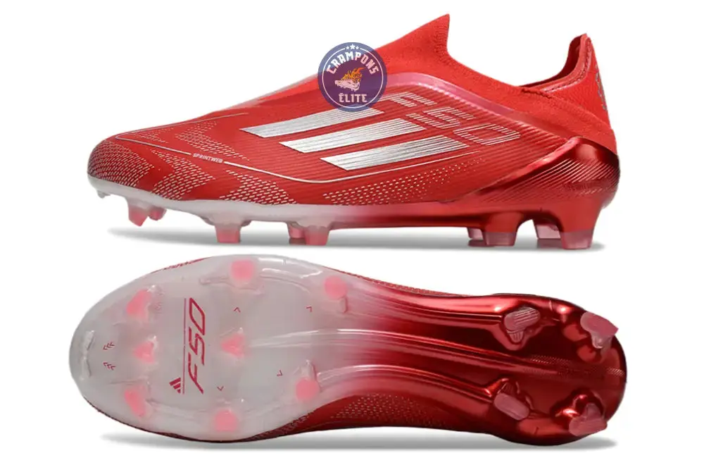 F50 Elite Laceless FG Soccer.com 40th Anniversary Pack Rouge/Argent - Image 2