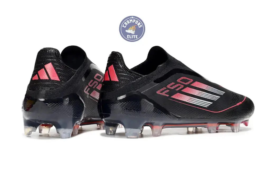 F50 Elite Laceless FG Stealth Victory - Noir/Argenté/Lucid Red - Image 6