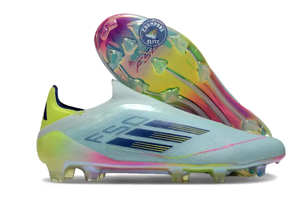 F50 Elite Laceless FG Stellar Icon - Almost Blue/Bleu/Jaune